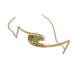 Kavant & Sharart 18K Yellow Gold Tsavorite Talay Wave Necklace