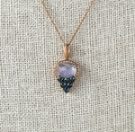 Laura Medine 18k white gold Moonstone Alexandrite Diamond Charm Pendant Necklace