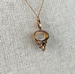 Laura Medine 18k white gold Moonstone Alexandrite Diamond Charm Pendant Necklace