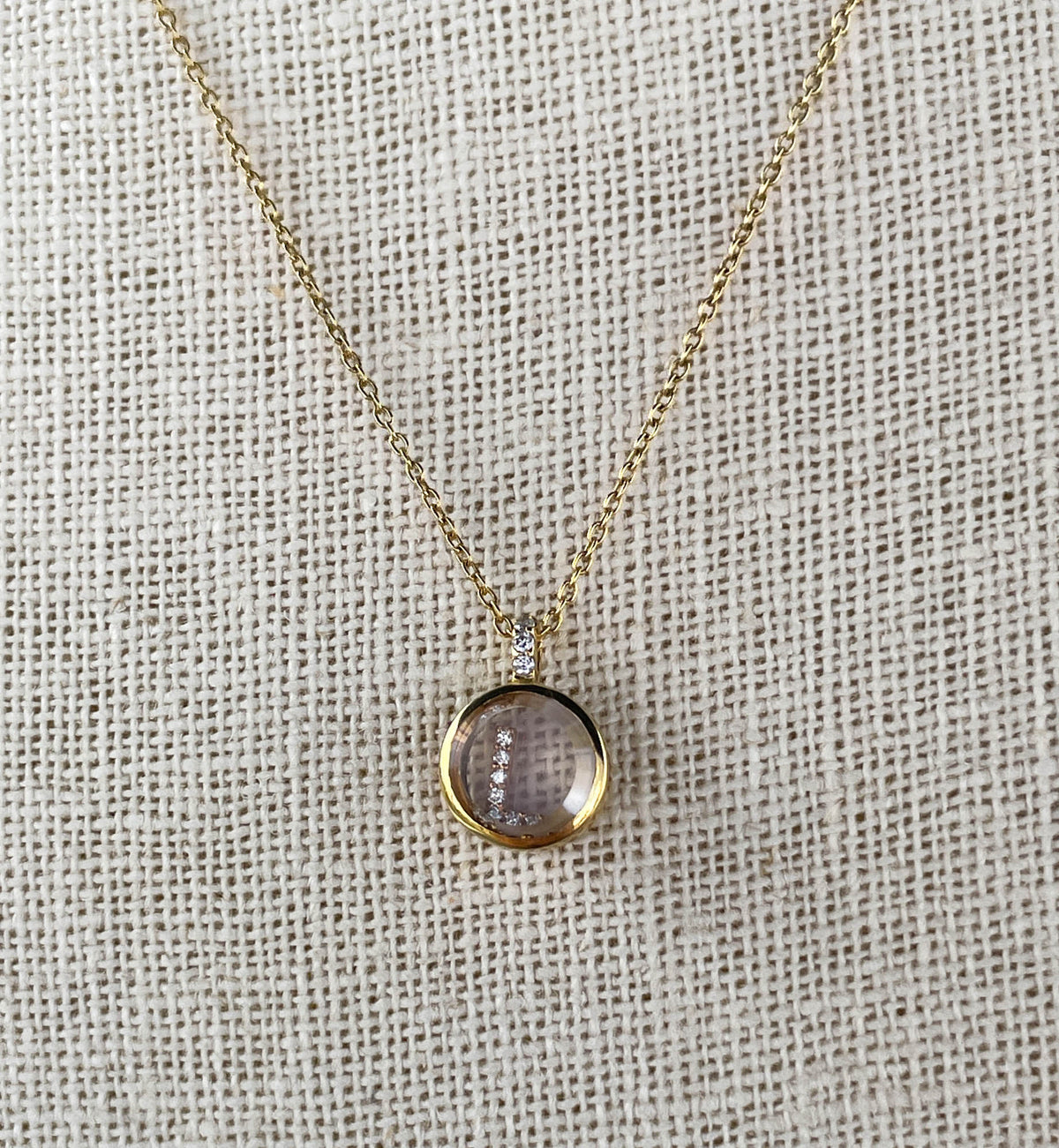 Moritz Glik 18K Yellow Gold Diamond Sapphire shaker Necklace