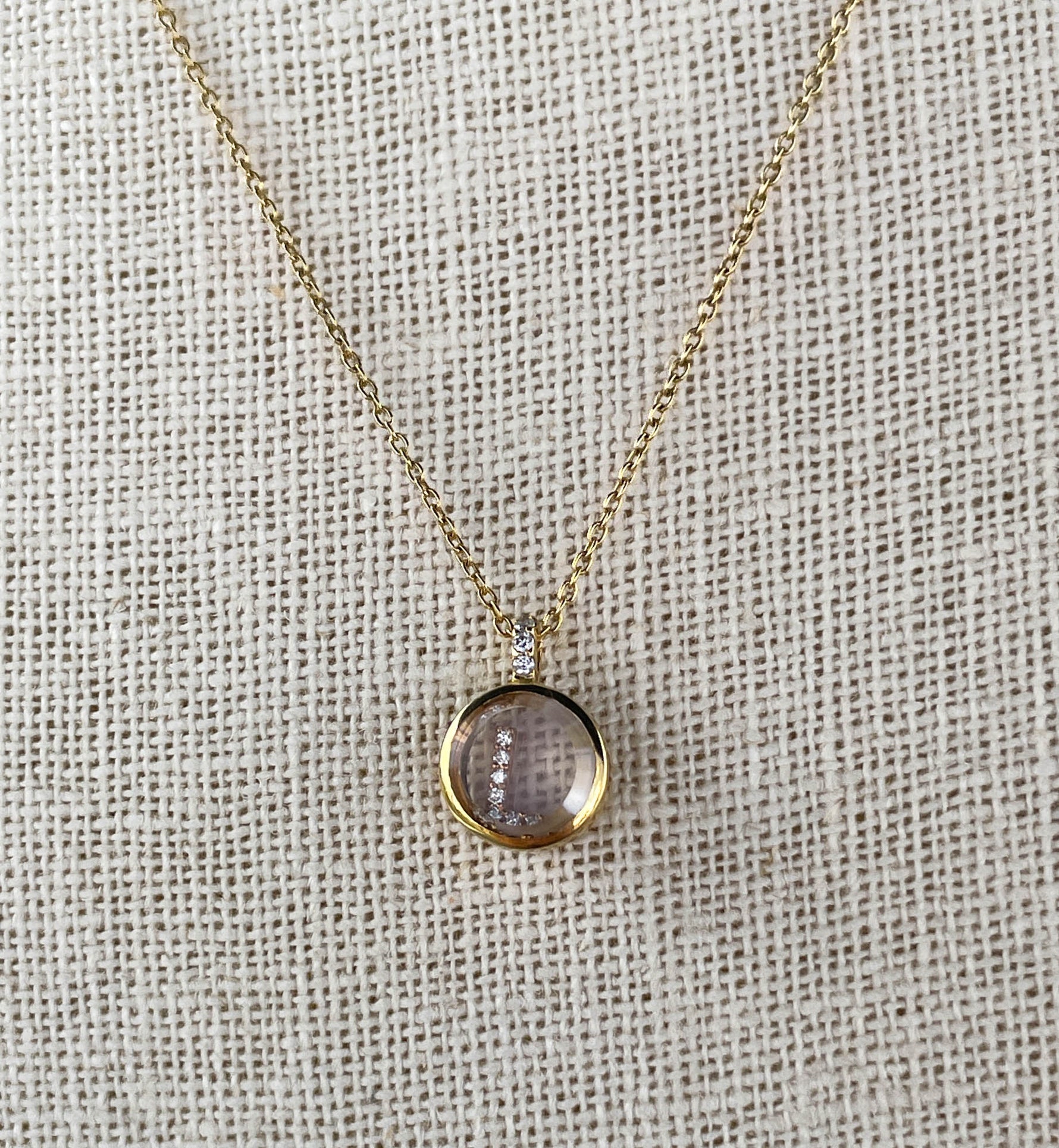 Moritz Glik 18K Yellow Gold Diamond Sapphire shaker Necklace