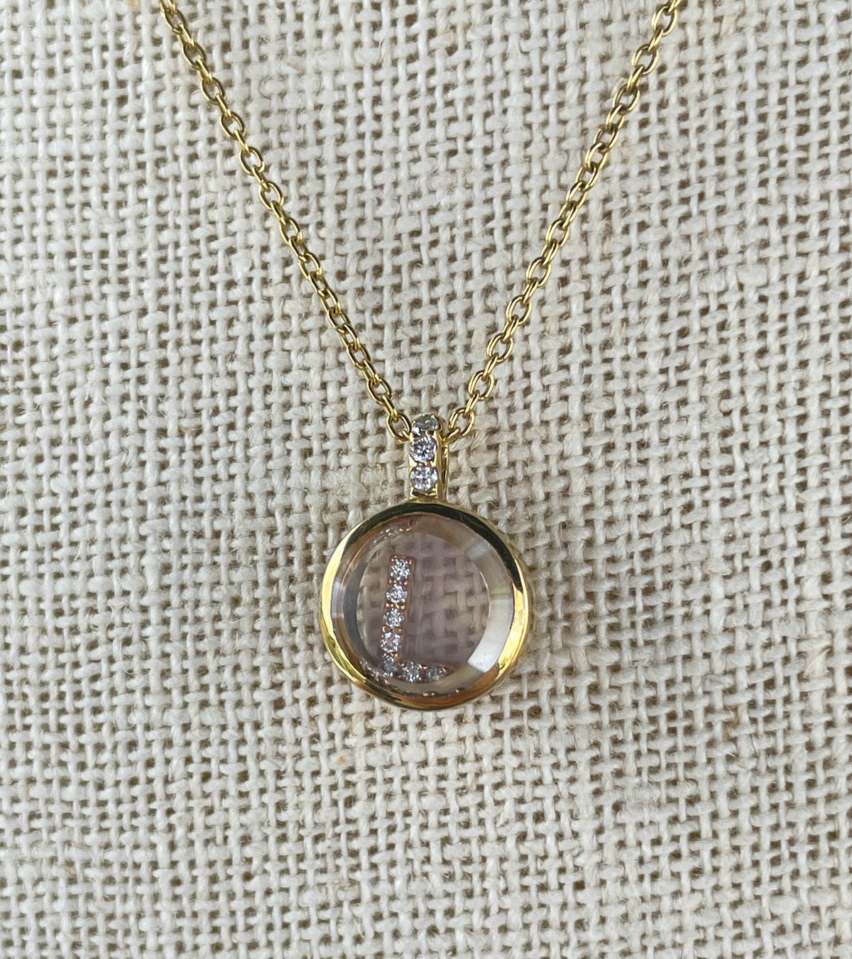 Moritz Glik 18K Yellow Gold Diamond Sapphire shaker Necklace