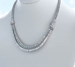 Jay Feder Platinum Diamond Collar Necklace