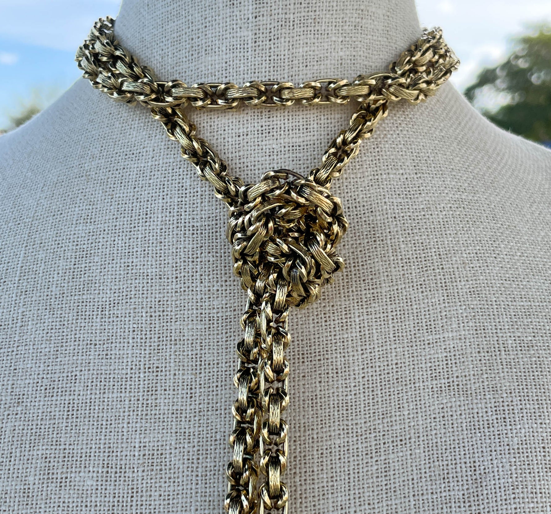 Jay Feder 18k Yellow Gold "Cartier Germany" heavy rope lariat