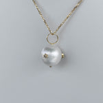 JAY FEDER 14K YELLOW GOLD PEARL STAR DIAMOND PENDANT NECKLACE