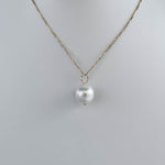 JAY FEDER 14K YELLOW GOLD PEARL STAR DIAMOND PENDANT NECKLACE
