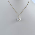 JAY FEDER 14K YELLOW GOLD PEARL STAR DIAMOND PENDANT NECKLACE