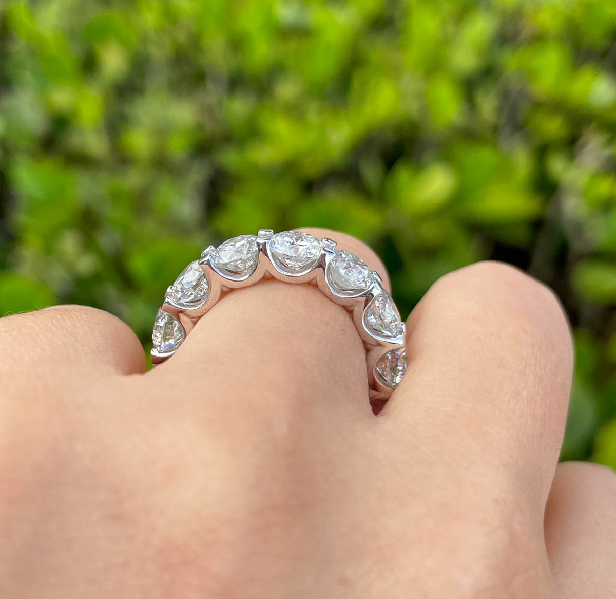 JAY FEDER 18K WHITE GOLD DIAMOND ETERNITY BAND RING