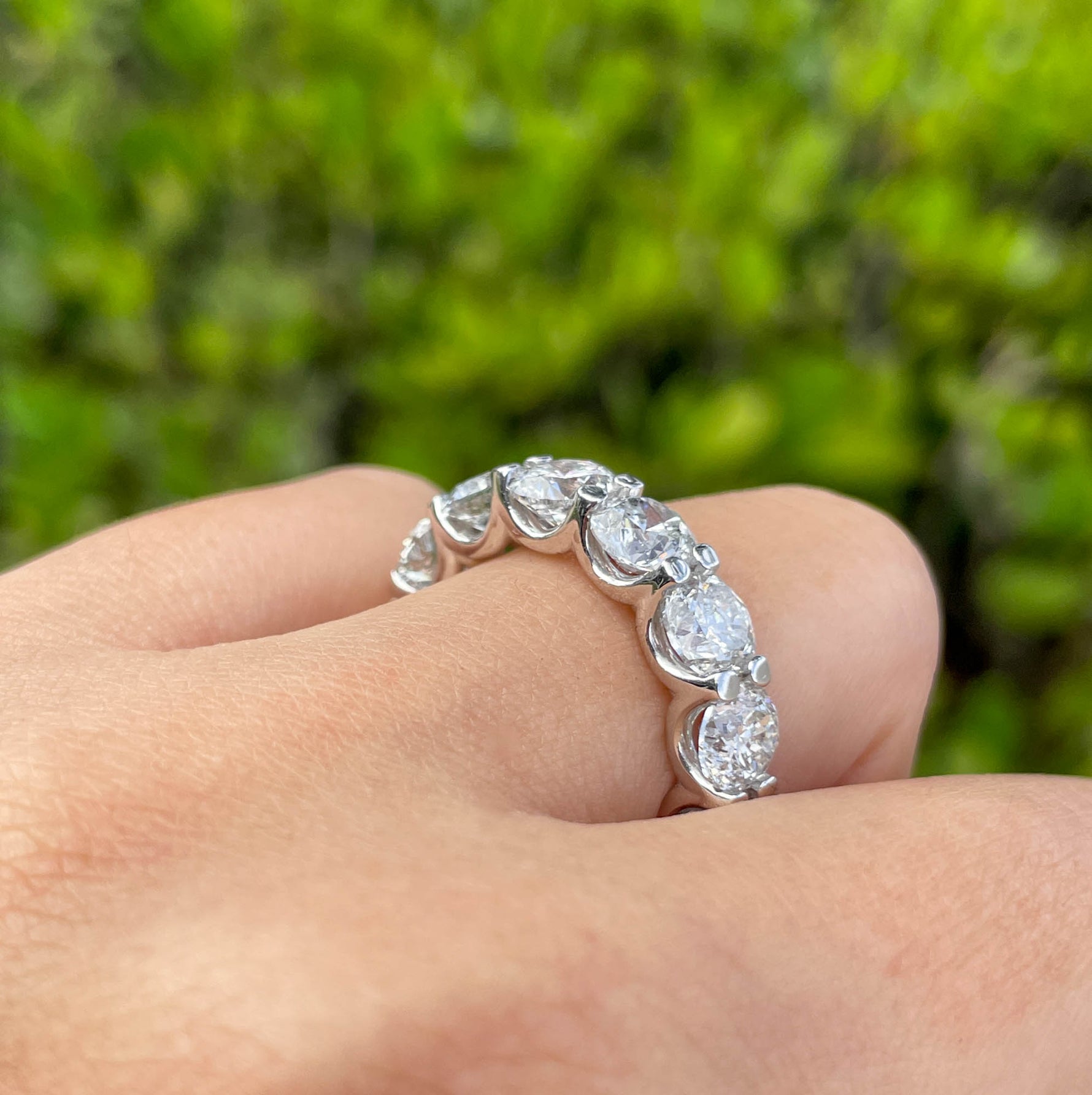 JAY FEDER 18K WHITE GOLD DIAMOND ETERNITY BAND RING