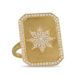 DOVES CELESTIA 18K YELLOW GOLD DIAMOND RING