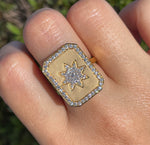 DOVES CELESTIA 18K YELLOW GOLD DIAMOND RING