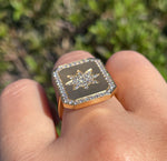 DOVES CELESTIA 18K YELLOW GOLD DIAMOND RING