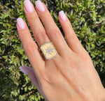 DOVES CELESTIA 18K YELLOW GOLD DIAMOND RING