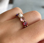 Eden Presley 14K Yellow Gold Round Colored Stone Eternity Band