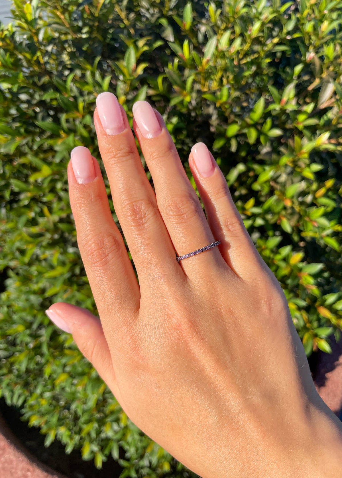 Khai Khai 18k yellow gold Pink Sapphire Band Ring