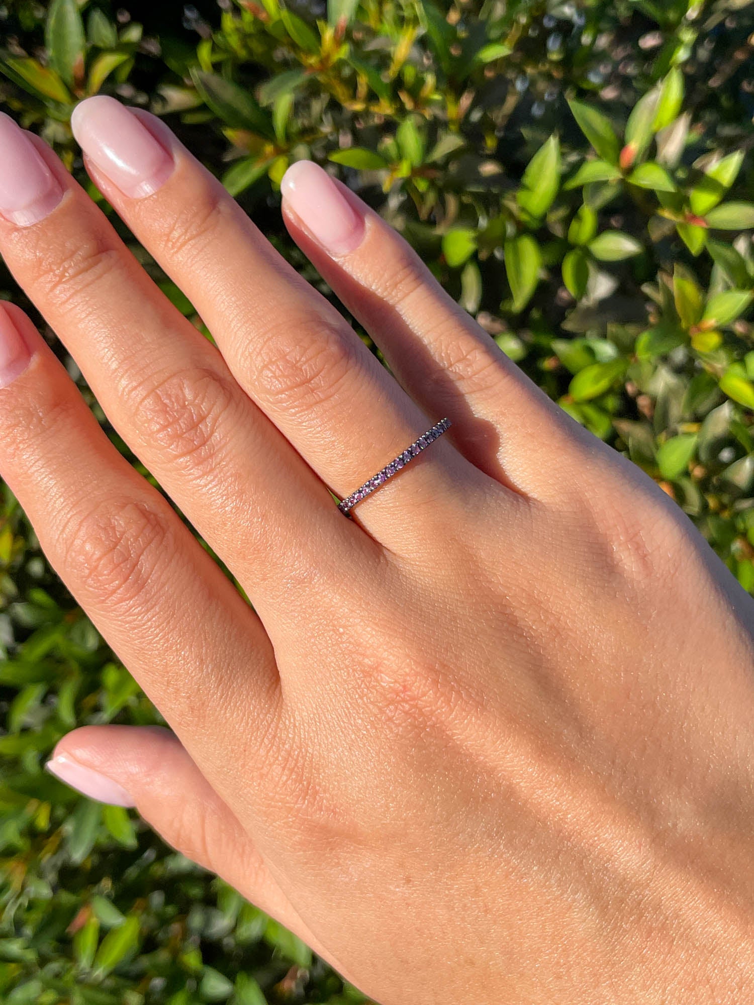 Khai Khai 18k yellow gold Pink Sapphire Band Ring