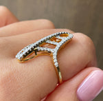 Kavant & Sharart 18k yellow gold diamond Talisman Ring