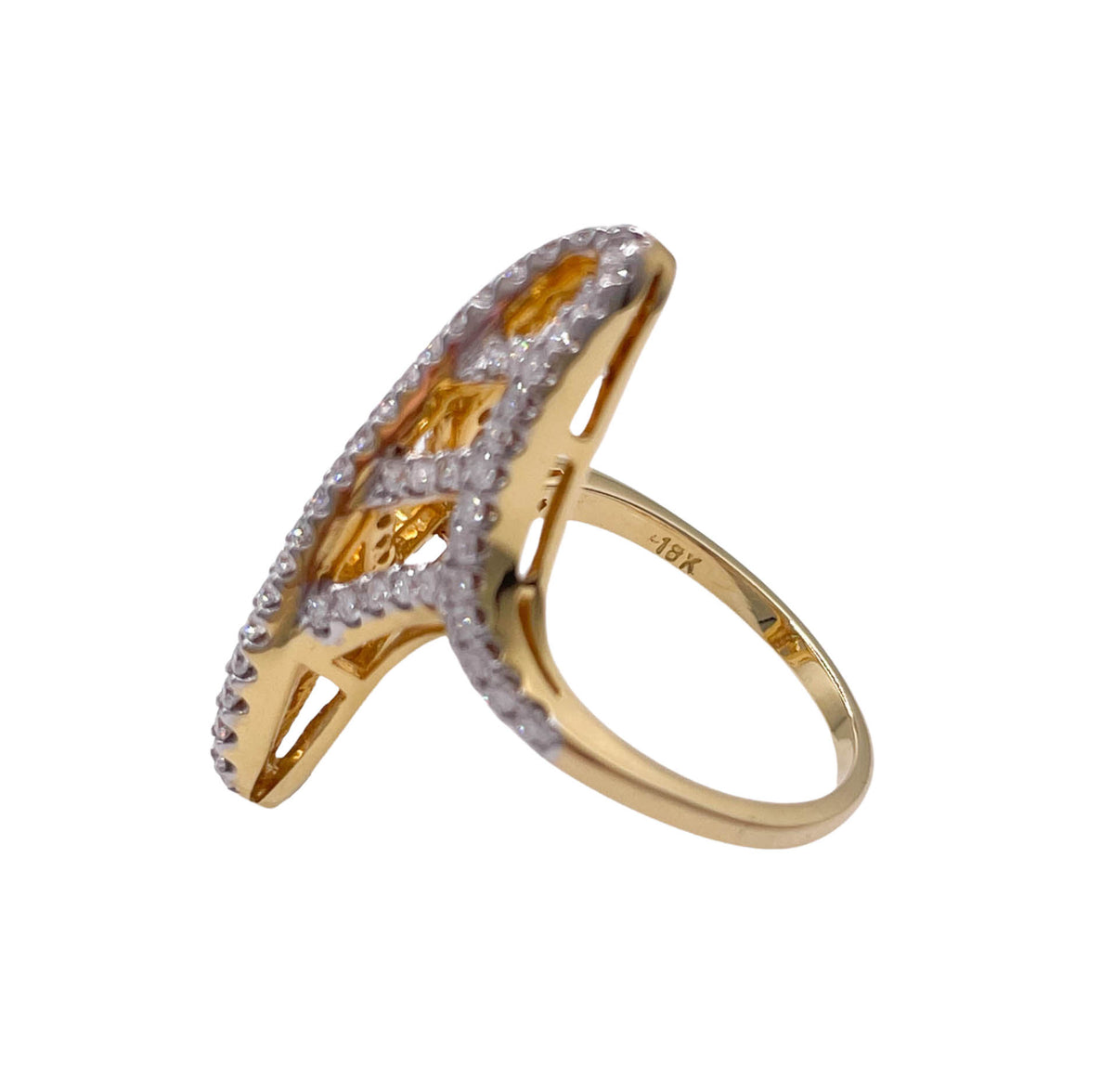 Kavant & Sharart 18k Yellow Gold Diamond Talisman Ring