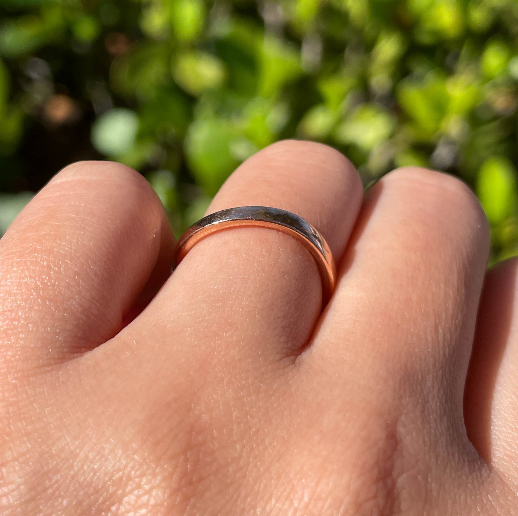 JAY FEDER 18K ROSE GOLD CURVEND BAND RING