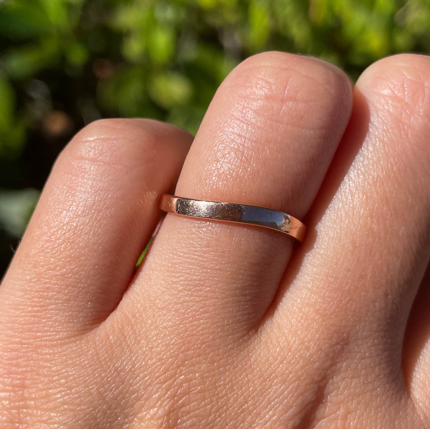 JAY FEDER 18K ROSE GOLD CURVEND BAND RING