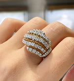 Jay Feder 14K Yellow Gold diamond Domed Ring