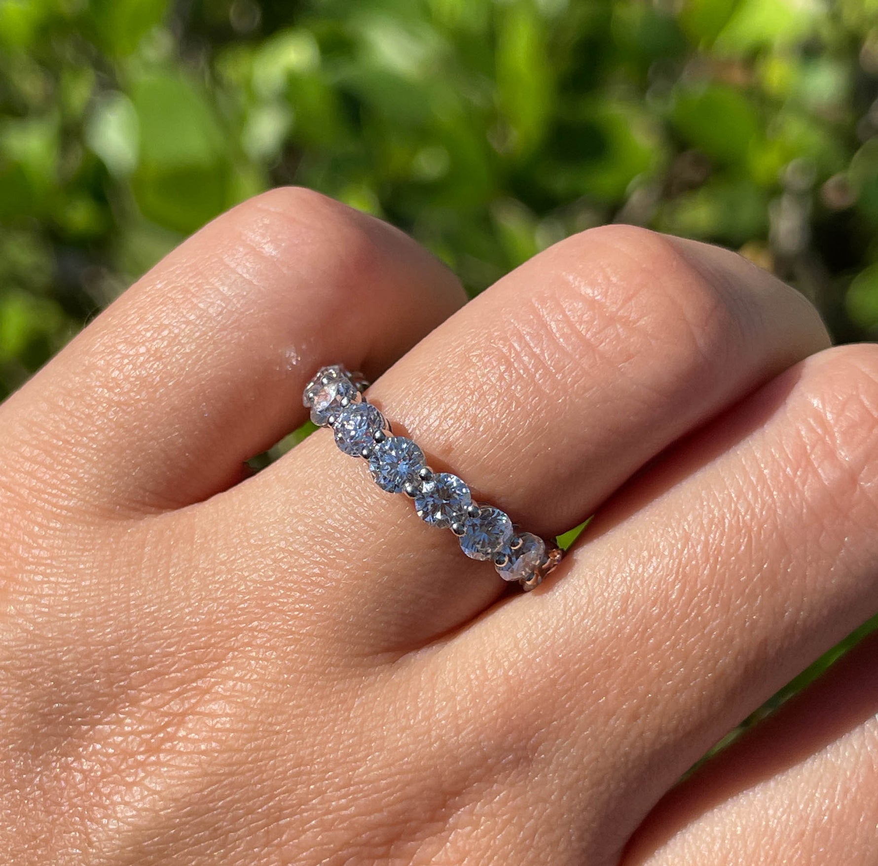 JAY FEDER 14K WHITE GOLD DIAMOND ETERNITY BAND RING