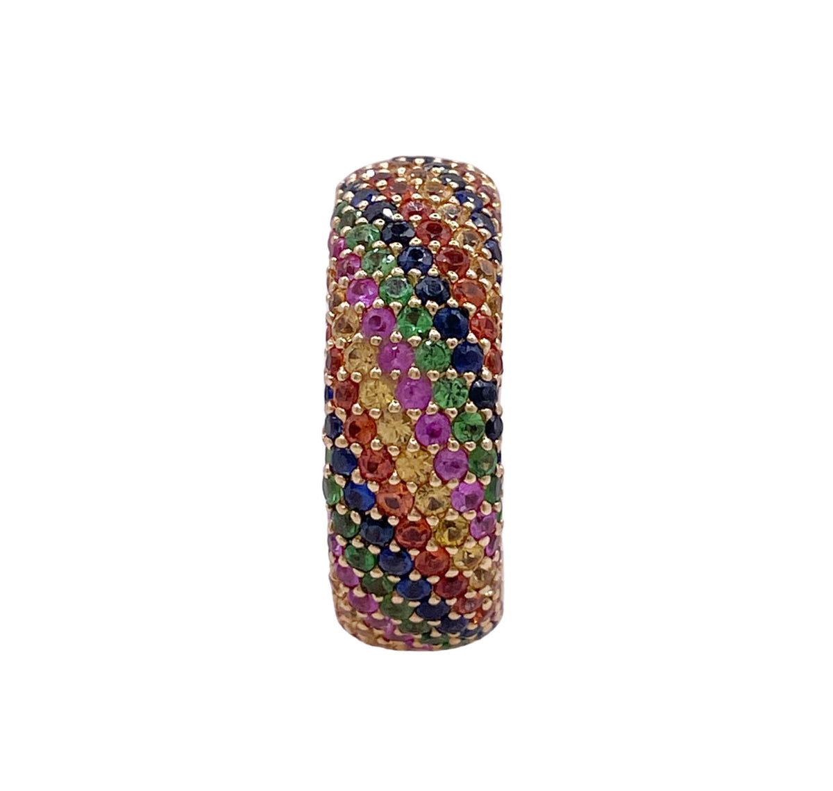 JAY FEDER 18K YELLOW GOLD MULTICOLOR STONE RING