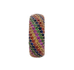 JAY FEDER 18K YELLOW GOLD MULTICOLOR STONE RING