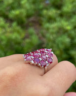 Sutra 18K White Gold Ruby & Diamond Ring