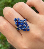 Sutra 18K White Gold Mosaic Collection sapphire ring
