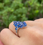 Sutra 18K White Gold Mosaic Collection sapphire ring