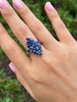 Sutra 18K White Gold Mosaic Collection sapphire ring