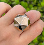 JAY FEDER 18K ROSE GOLD DIAMOND GEODOME RING