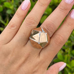 JAY FEDER 18K ROSE GOLD DIAMOND GEODOME RING