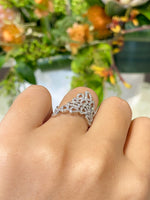 Jay Feder 18k white gold diamond Open Sided Abstract Band