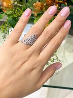 Jay Feder 18k white gold diamond Open Sided Abstract Band