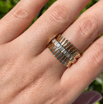 Jay Feder 14k yellow Gold Baguette Diamond Band Ring