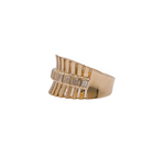 Jay Feder 14k yellow Gold Baguette Diamond Band Ring