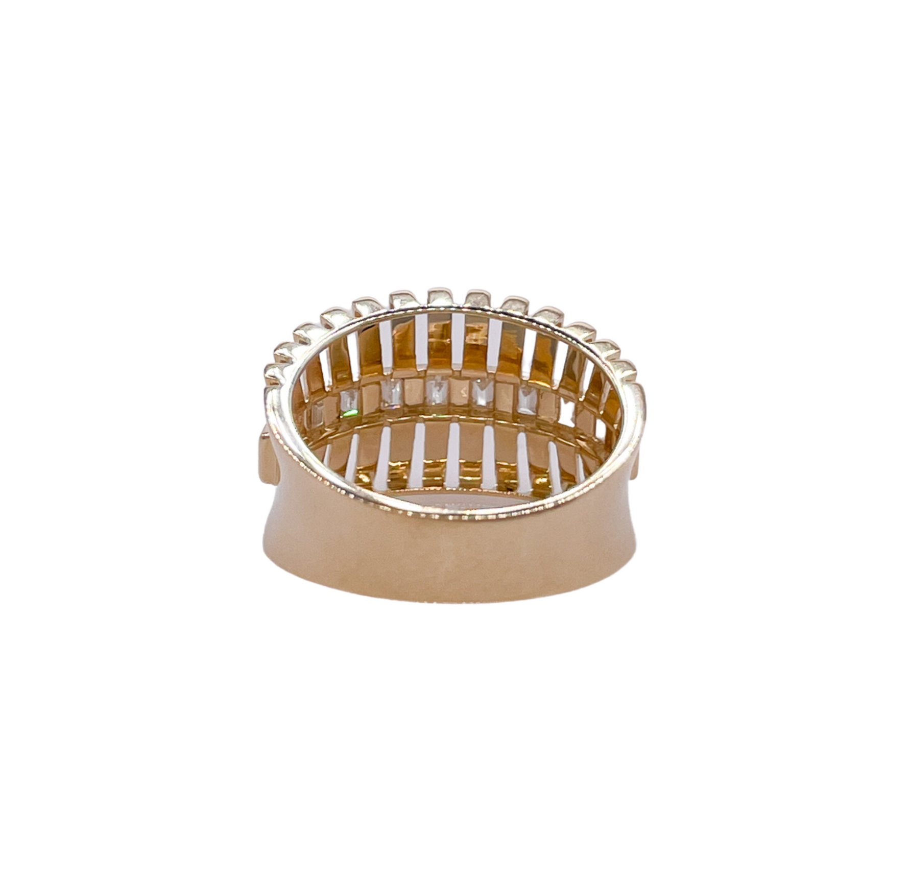 Jay Feder 14k yellow Gold Baguette Diamond Band Ring