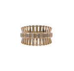 Jay Feder 14k yellow Gold Baguette Diamond Band Ring