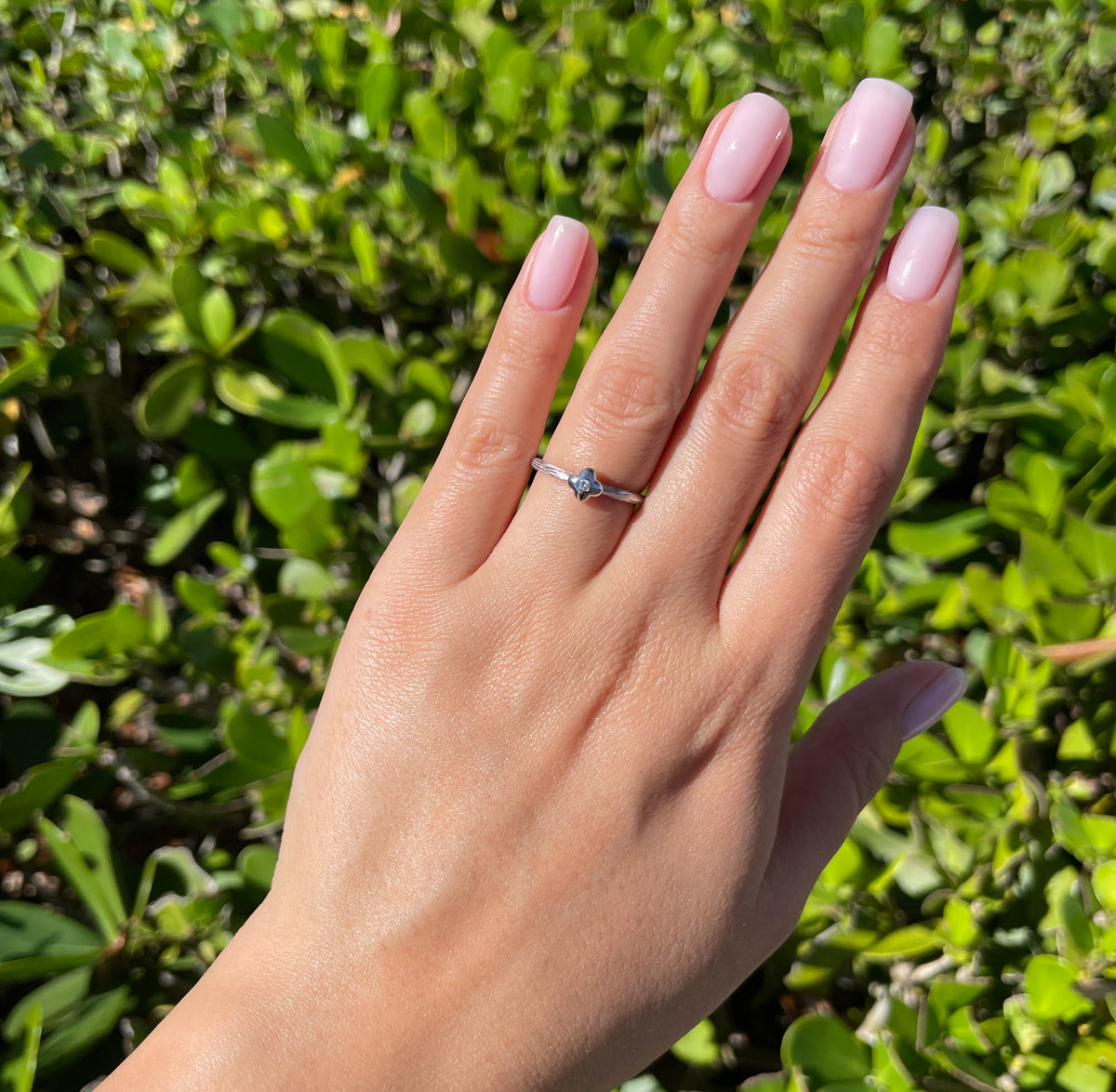 JAY FEDER 14K WHITE GOLD DIAMOND TEXTURED RING