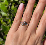 JAY FEDER 14K ROSE GOLD DIAMOND TEXTURED RING