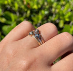 JAY FEDER  14K YELLOW GOLD DIAMOND TEXTURED RING