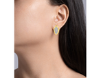 Jay Feder 14K Yellow Gold Diamond Geometric Earrings